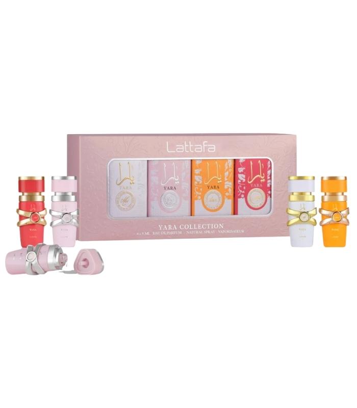 Yara Collection 4pc set Edp 5 ml Gift Set For Women By Lattafa