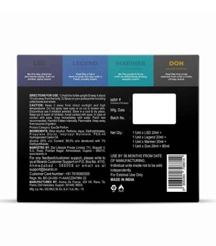 Beardo Best Day Perfume Set 4 x 20ml